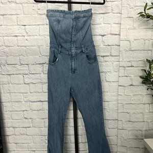 Blueblush Strapless Denim Jumpsuit